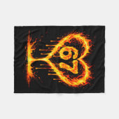 Funny 67 Flames Heart Love Six Seven Meme Celebrat Fleece Deken (Voorkant (Horizontaal))