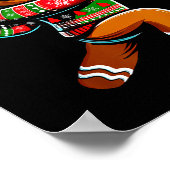 Funny 67 Gingerbread Man Playing Baseball Christma Poster (Hoek)