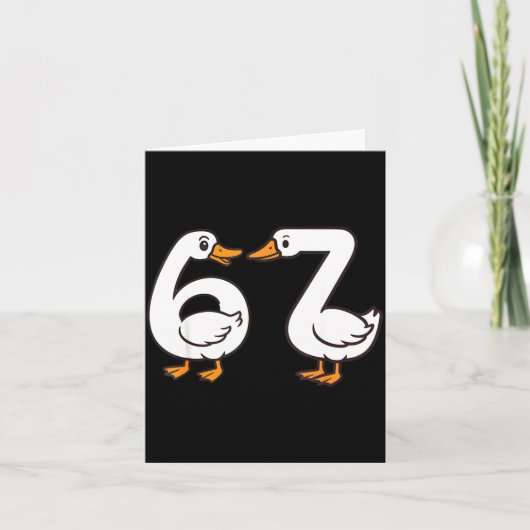 Funny 67 Goose Silly Brain Rot Teacher Gen Alpha S Kaart (Voorkant)
