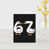 Funny 67 Goose Silly Brain Rot Teacher Gen Alpha S Kaart (Gele Bloem)