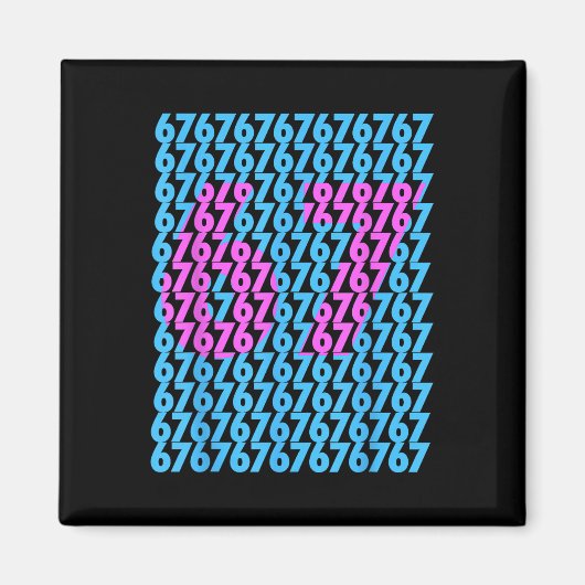 Funny 67 Hidden 6 7 Meme Middle School 6 7 Funny 6 Magneet (Voorkant)