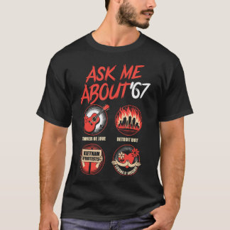 Funny 67 History Teacher Teacher 6 7 Funny Overuse T-shirt