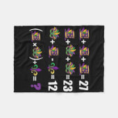 Funny 67 Mardi Gras Masks Jester Beads Math Equati Fleece Deken (Voorkant (Horizontaal))