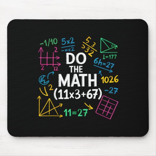 Funny 67 Math Equation 100 Days Of School 100 Days Muismat (Voorkant)