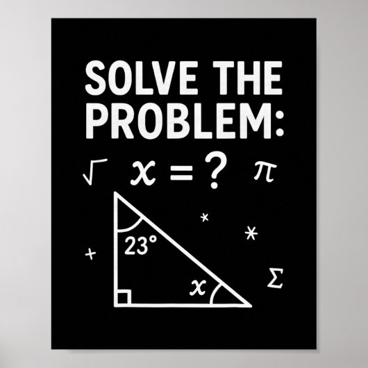 Funny 67 Math Meme Solve The Problem Teacher For S Poster (Voorkant)