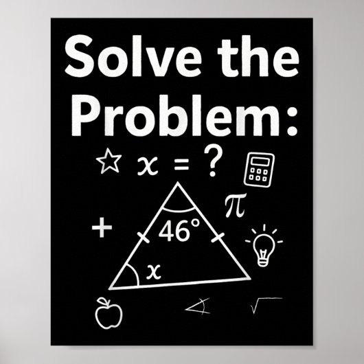 Funny 67 Math Meme Solve The Problem Teacher For S Poster (Voorkant)