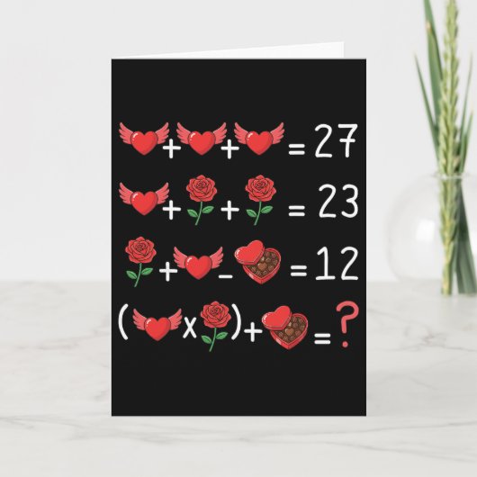 Funny 67 Math Teacher Valentine Math Teacher Women Kaart (Voorkant)