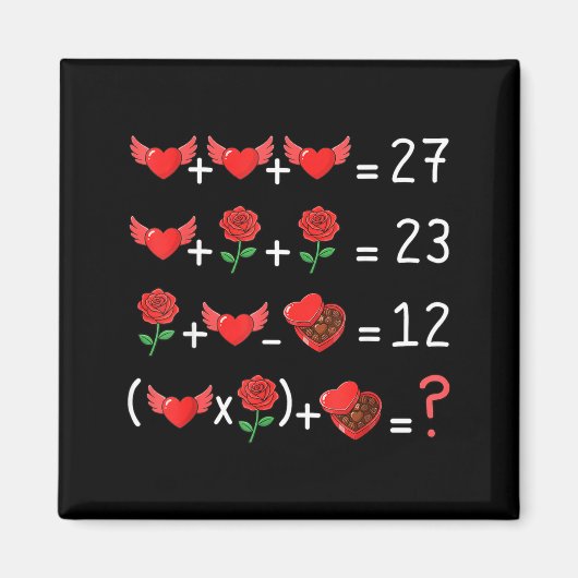 Funny 67 Math Teacher Valentine Math Teacher Women Magneet (Voorkant)