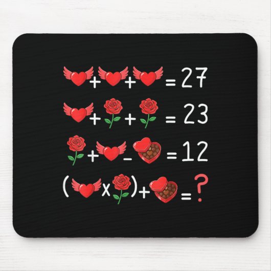 Funny 67 Math Teacher Valentine Math Teacher Women Muismat (Voorkant)