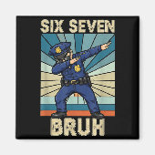 Funny 67 Meme 6 7 Six Seven Liceman Lice Officer R Magneet (Voorkant)