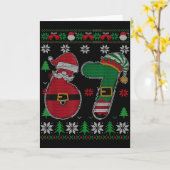 Funny 67 Meme 6 7 Ugly Sweater For Christmas Boys  Kaart (Gele Bloem)