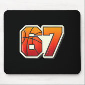 Funny 67 Meme Basketball Ice Cream Drip Six Seven  Muismat (Voorkant)