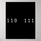 Funny 67 Meme Binary Code Computer Science Nerd Sl Poster (Voorkant)