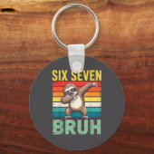 Funny 67 Meme Boys Kids 6 7 Dabbing Six Seven Bruh Sleutelhanger (Voorkant)