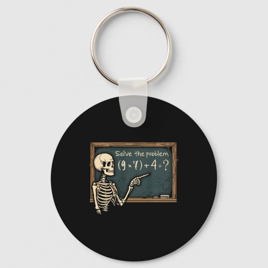 Funny 67 Meme Brainrot Joke Halloween Skeleton Mat Sleutelhanger (Voorkant)