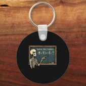 Funny 67 Meme Brainrot Joke Halloween Skeleton Mat Sleutelhanger (Voorkant)