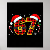 Funny 67 Meme Chrismtas Xmas Pajama Men Women Kids Poster (Voorkant)