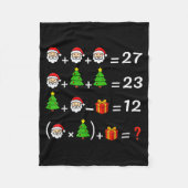 Funny 67 Meme Christmas Math Teacher Santa Six Sev Fleece Deken (Voorkant)