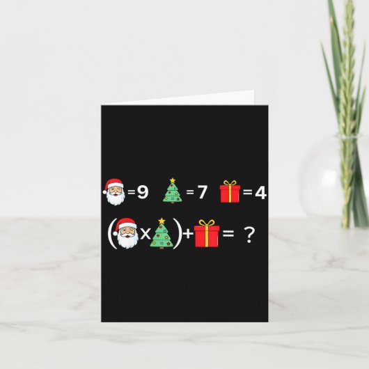 Funny 67 Meme Christmas Math Teacher Santa Six Sev Kaart (Voorkant)