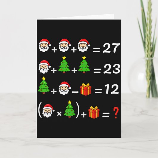 Funny 67 Meme Christmas Math Teacher Santa Six Sev Kaart (Voorkant)