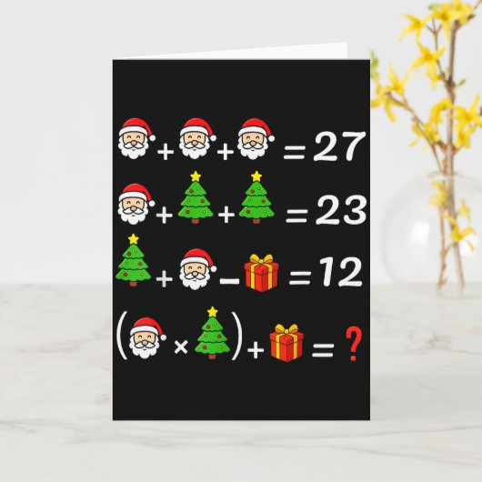 Funny 67 Meme Christmas Math Teacher Santa Six Sev Kaart (Gele Bloem)