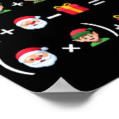 Funny 67 Meme Christmas Math Teacher Santa Six Sev Poster (Hoek)