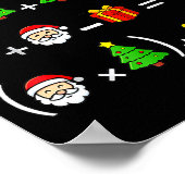 Funny 67 Meme Christmas Math Teacher Santa Six Sev Poster (Hoek)