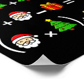 Funny 67 Meme Christmas Math Teacher Santa Six Sev Poster (Hoek)