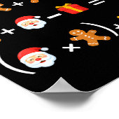 Funny 67 Meme Christmas Math Teacher Santa Six Sev Poster (Hoek)