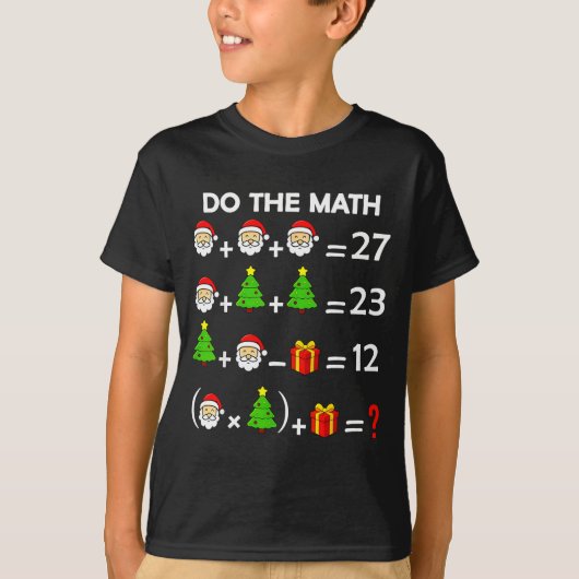 Funny 67 Meme Christmas Math Teacher Santa Six Sev T-shirt (Voorkant)