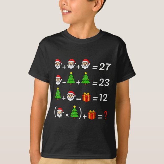 Funny 67 Meme Christmas Math Teacher Santa Six Sev T-shirt (Voorkant)