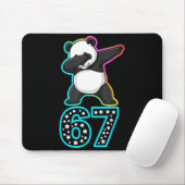 Funny 67 Meme Dabbing Panda Rainbow Gen Z Six Seve Muismat (Met muis)