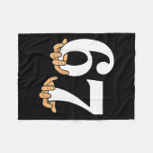 Funny 67 Meme Hands Slang Gen Alpha Six Seven 6 7  Fleece Deken (Voorkant (Horizontaal))