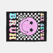 Funny 67 Meme Happy Face 6-7 Boys Kids Teens Six S Fleece Deken (Voorkant (Horizontaal))
