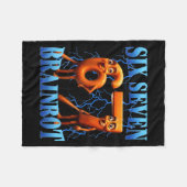 Funny 67 Meme Italian Brainrot Tung Tung Sahur Six Fleece Deken (Voorkant (Horizontaal))