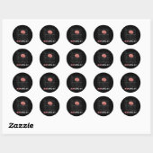 Funny 67 Meme Math Six Seven Teacher Brainrot Joke Ronde Sticker (Vel)