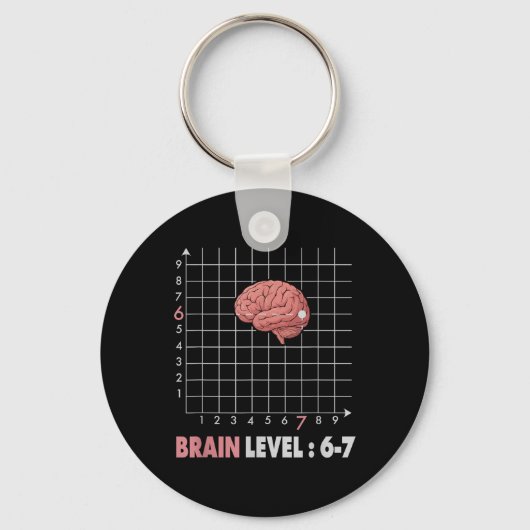 Funny 67 Meme Math Six Seven Teacher Brainrot Joke Sleutelhanger (Voorkant)