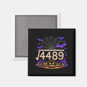 Funny 67 Meme Math Teacher 6 7 Halloween Square Ro Magneet (Voorkant / Achterkant)