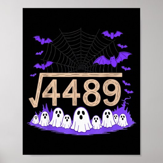 Funny 67 Meme Math Teacher 6 7 Halloween Square Ro Poster (Voorkant)