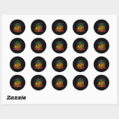 Funny 67 Meme Math Teacher 6 7 Halloween Square Ro Ronde Sticker (Vel)