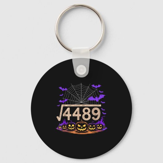 Funny 67 Meme Math Teacher 6 7 Halloween Square Ro Sleutelhanger (Voorkant)