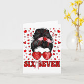 Funny 67 Meme Messy Bun Valentine Six Seven Love W Kaart (Gele Bloem)