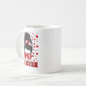 Funny 67 Meme Messy Bun Valentine Six Seven Love W Koffiemok (Voorkant links)