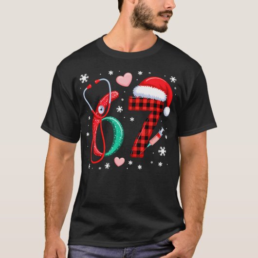 Funny 67 Meme Nurse Six Seven Nursing Festive Chri T-shirt (Voorkant)