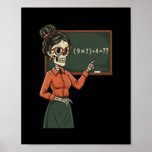 Funny 67 Meme Pemdas Elementary Math Teacher Brain Poster (Voorkant)