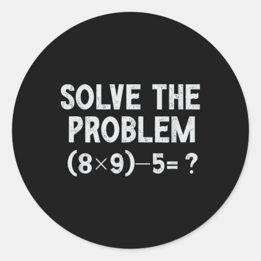 Funny 67 Meme Pemdas Elementary Math Teacher Brain Ronde Sticker (Voorkant)