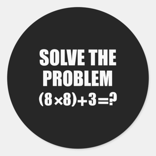Funny 67 Meme Pemdas Elementary Math Teacher Brain Ronde Sticker (Voorkant)