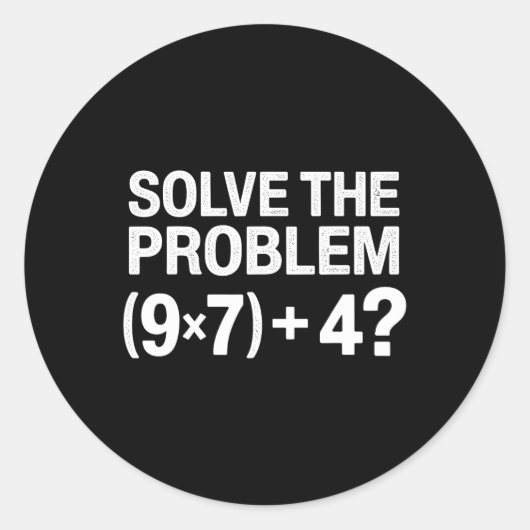 Funny 67 Meme Pemdas Math Teacher Brainrot Element Ronde Sticker (Voorkant)