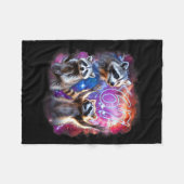 Funny 67 Meme Racoon Howling At The Moon Six Seven Fleece Deken (Voorkant (Horizontaal))