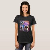 Funny 67 Meme Racoon Howling At The Moon Six Seven T-shirt (Voorkant volledig)